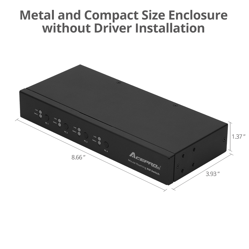 4Port Roaming KM Switch with USB 2.0 Hub AVLT® Found by AVLAB