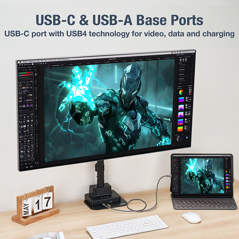 AVLT Single Monitor Desk Mount for 17 AVLT Single Monitor Desk Mount for 17